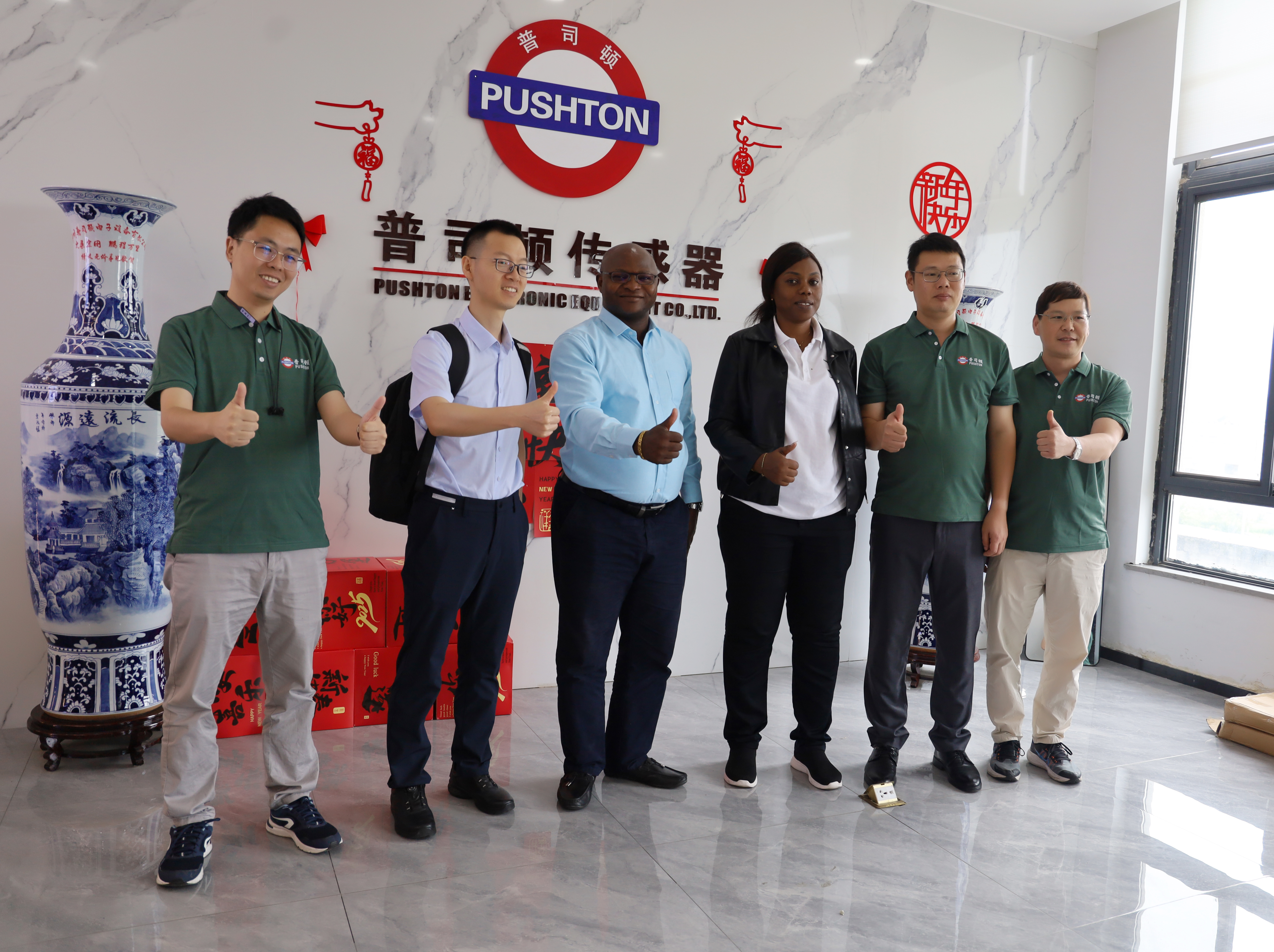 欢迎中非客户到普司顿参观考察